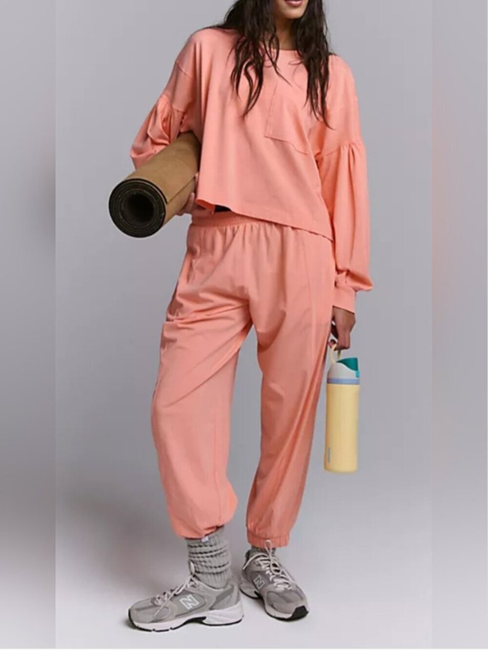 Free People NWT Movement Two-piece Lounge Set "Lived-in" size M - Picture 2 of 9
